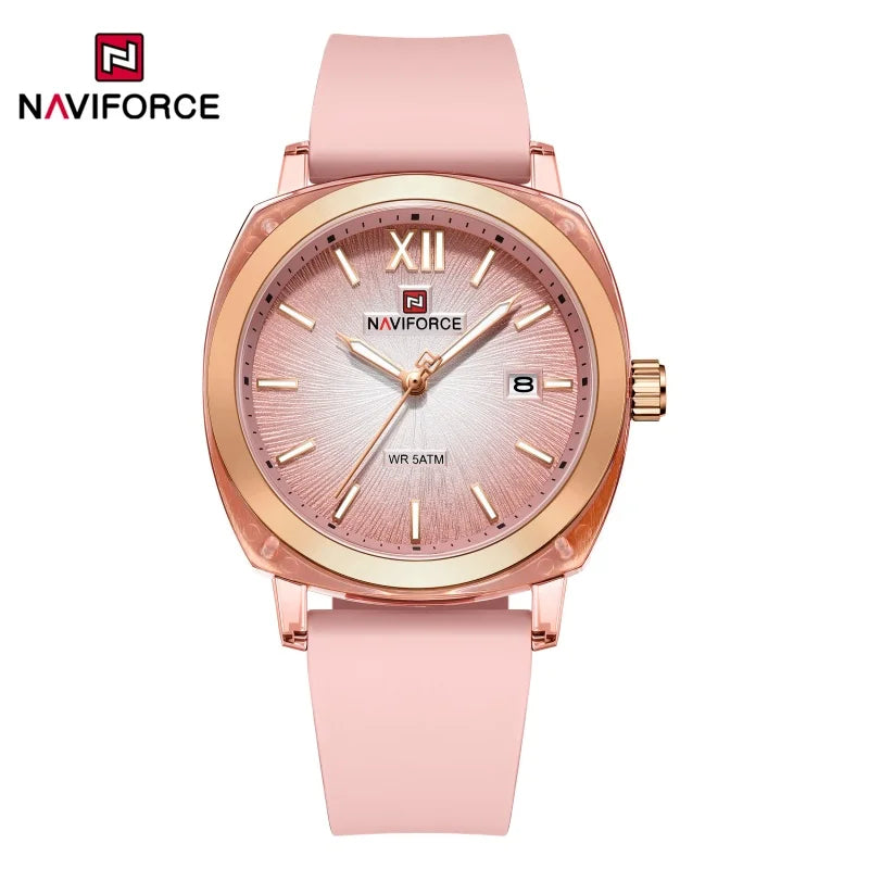 NAVIFORCE Leisure Sports Women's Watch Simple Elegant Waterproof Creative Women Minimalist Style Quartz Calendar ladies Watches