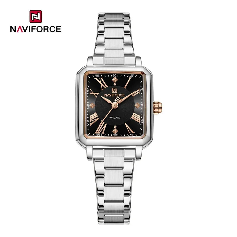 NAVIFORCE Women Watches Fashion Clock Stainless Steel Luxury Watch Simple Business Waterproof Wriswatch Ladies Relogio Feminino