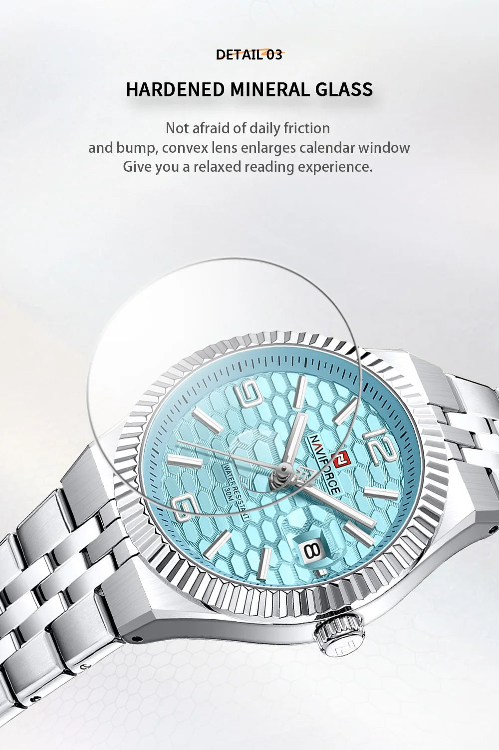 NAVIFORCE Luxury Women Quartz Calendar Watch 30M Waterproof Luminous Steel Strap Female Casual Girls Fashion Wristwatch Gift Box