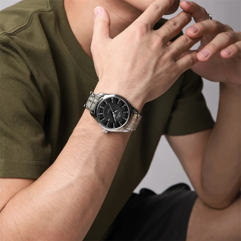 NAVIFORCE Brand 2023 New Design Men's Quartz Wristwatches Stainless Steel Strap Waterproof Watch Male Date Clock Reloj Hombre