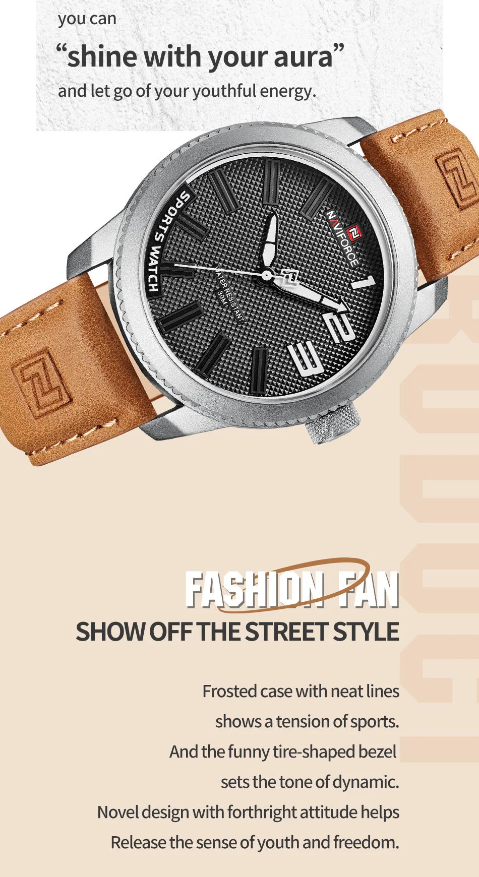 100% Original NAVIFORCE Watch For Men 2022 New Quartz Sport Waterproof Clock Fashion Luxury High Quality Male Leather Wrist Watc