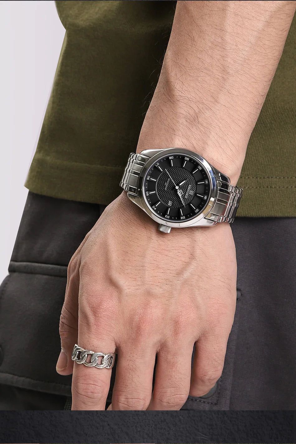 NAVIFORCE Brand 2023 New Design Men's Quartz Wristwatches Stainless Steel Strap Waterproof Watch Male Date Clock Reloj Hombre