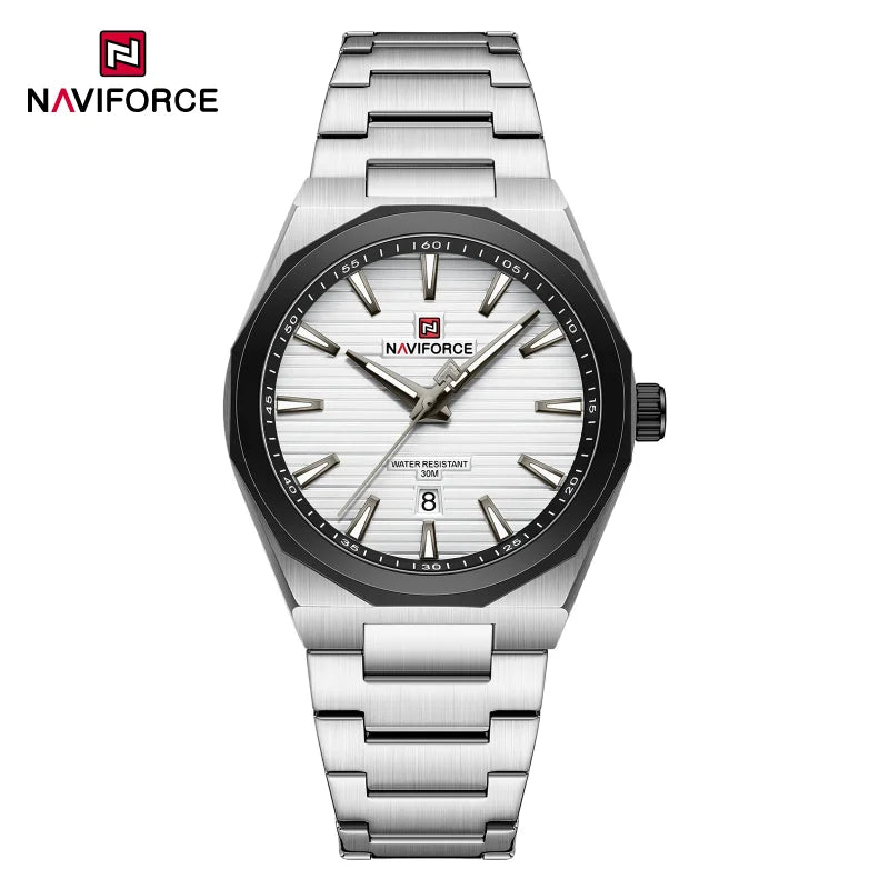 NAVIFORCE Fashion Waterproof Quartz Wristwatch Luminous Point Men Watch Date Display Sports Clock Man Watches Relogio Masculino