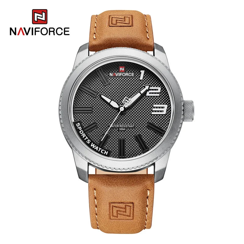 100% Original NAVIFORCE Watch For Men 2022 New Quartz Sport Waterproof Clock Fashion Luxury High Quality Male Leather Wrist Watc