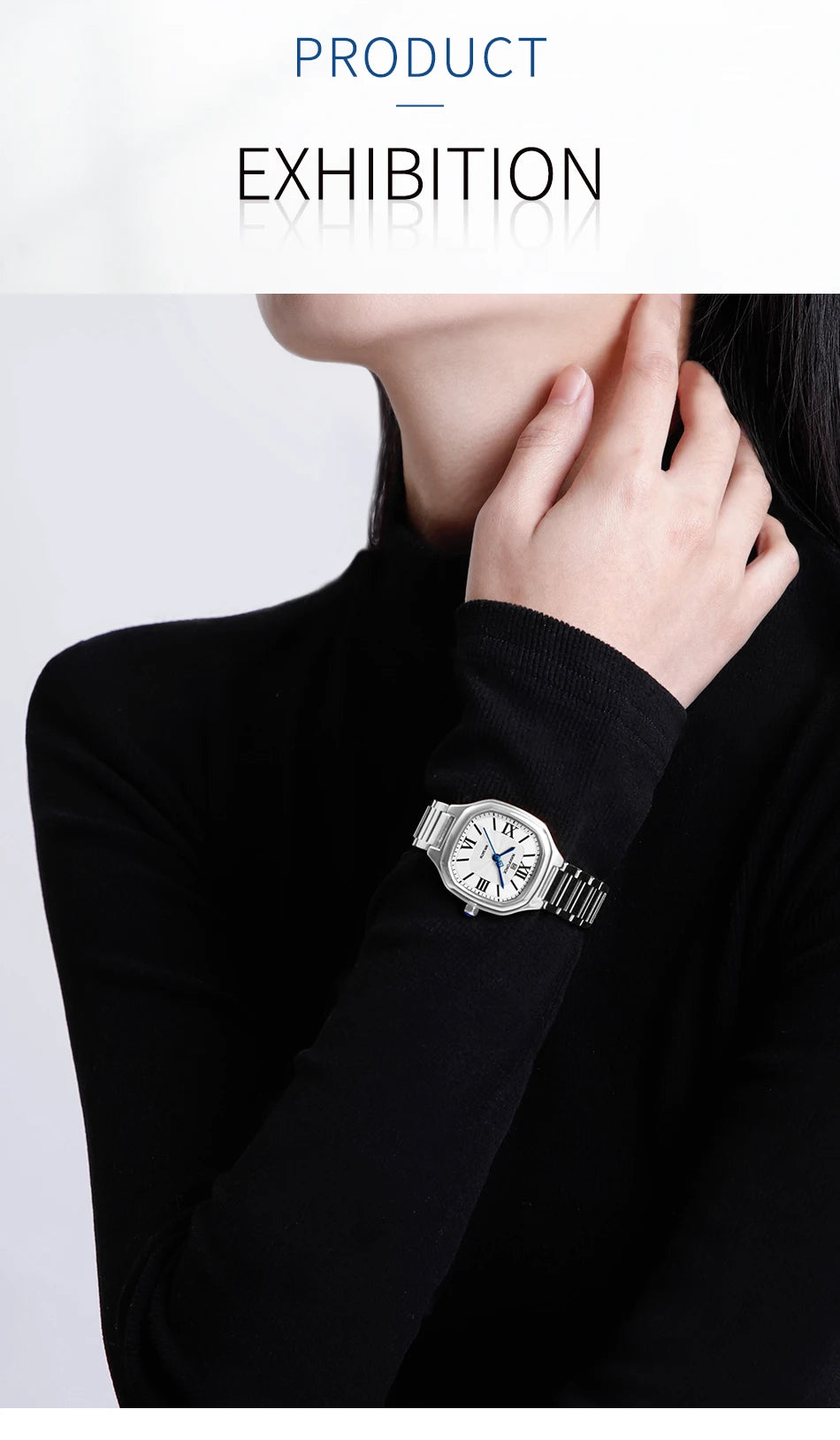 NAVIFORCE Women's Casual Fashion Quartz Watch Unique Design Waterproof Steel Strap Elegant Ladis Daily Wear Wristwatch Gift Box