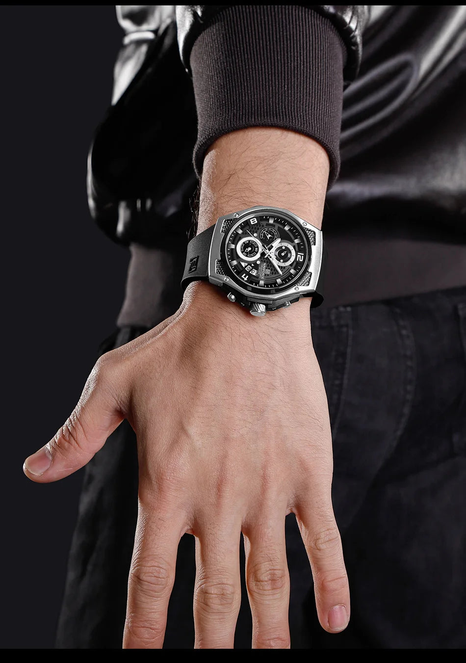 NAVIFORCE Men's Luxury Wristwatch Silicone Strap Casual Sport Luminous Water Resistant Male Quartz Watch Relogio Masculino 2024