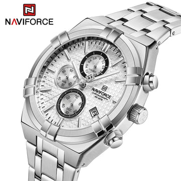 NAVIFORCE Original Men's Watches Waterproof Classics Quartz Wristwatches Stainless Steel Luminous Chronograph Clock 2023 Trend