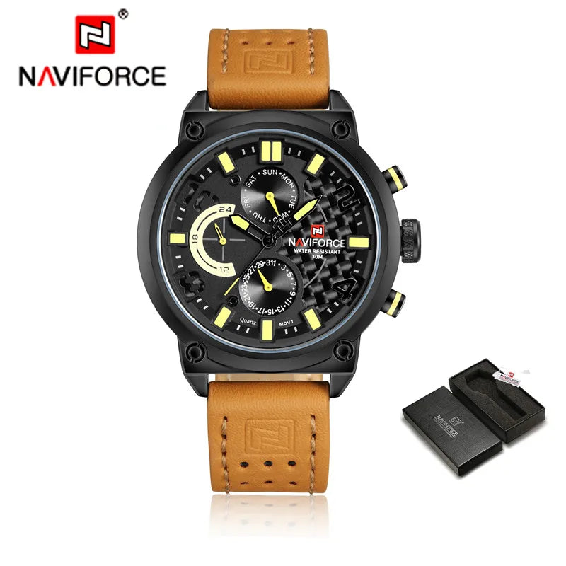 NAVIFORCE Watches Men Luxury Brand Quartz Watch Fashion Chronograph Watch Reloj Hombre Sport Clock Male Hour Relogio Masculino