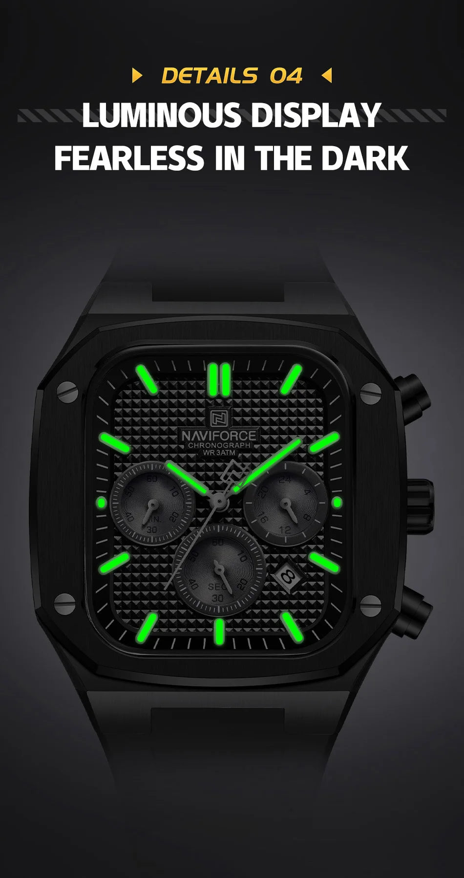 NAVIFORCE Brand New Men's Watches Luxury Date  Luminous Clock Chronograph Quartz Wristwatches Waterproof Relogio Masculino Gifts