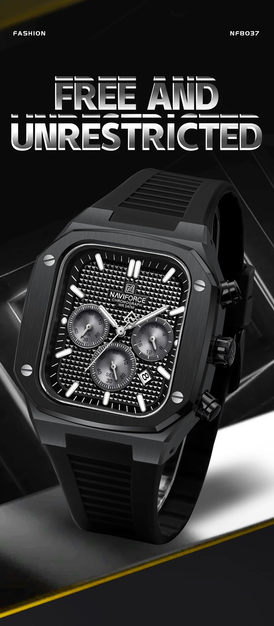 NAVIFORCE Brand New Men's Watches Luxury Date  Luminous Clock Chronograph Quartz Wristwatches Waterproof Relogio Masculino Gifts