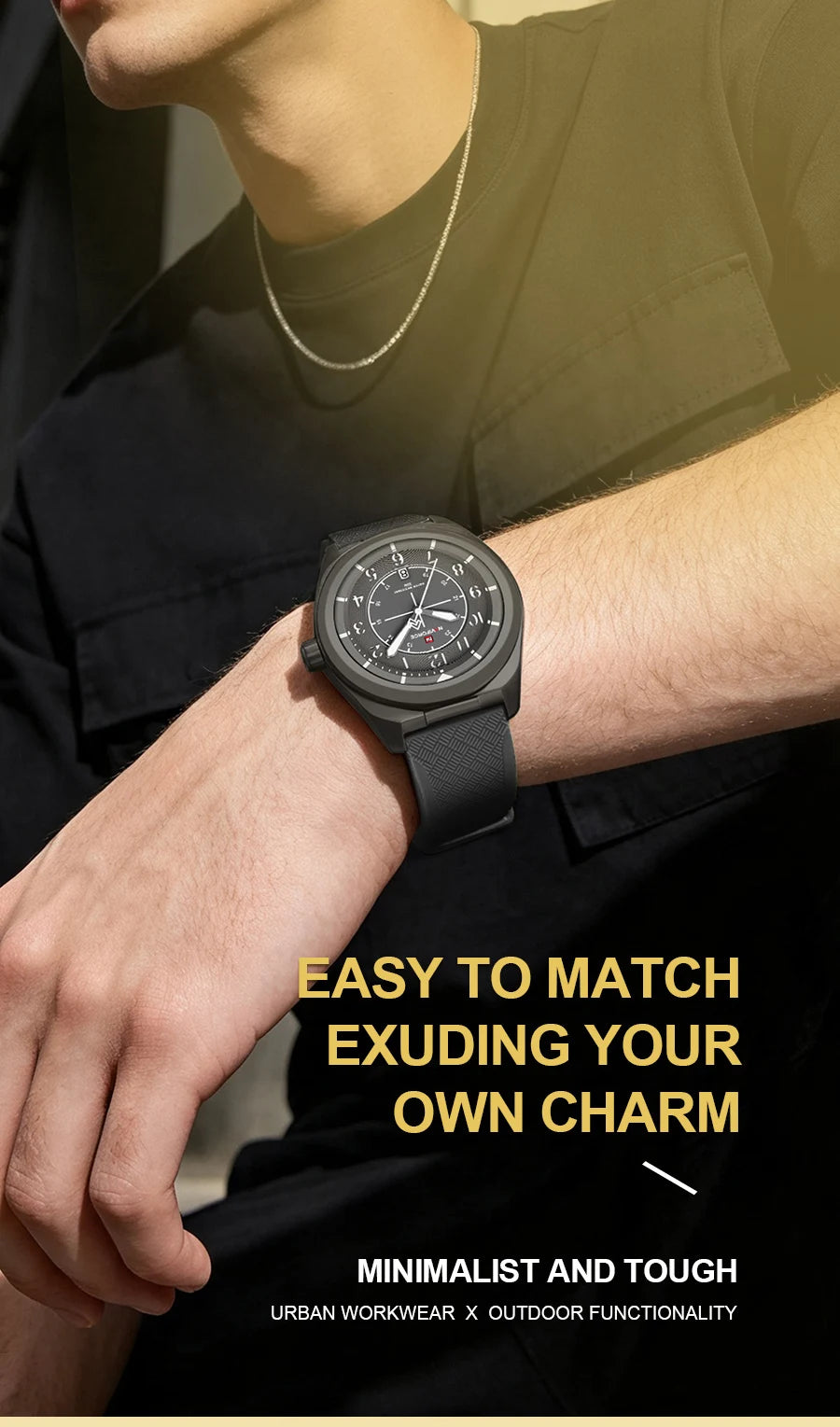 NAVIFORCE Man's Watch 30M Water Resistant Quartz Calendar Silicone Strap Luminous Casual Sports Hot Fashion Male Wristwatch Gift