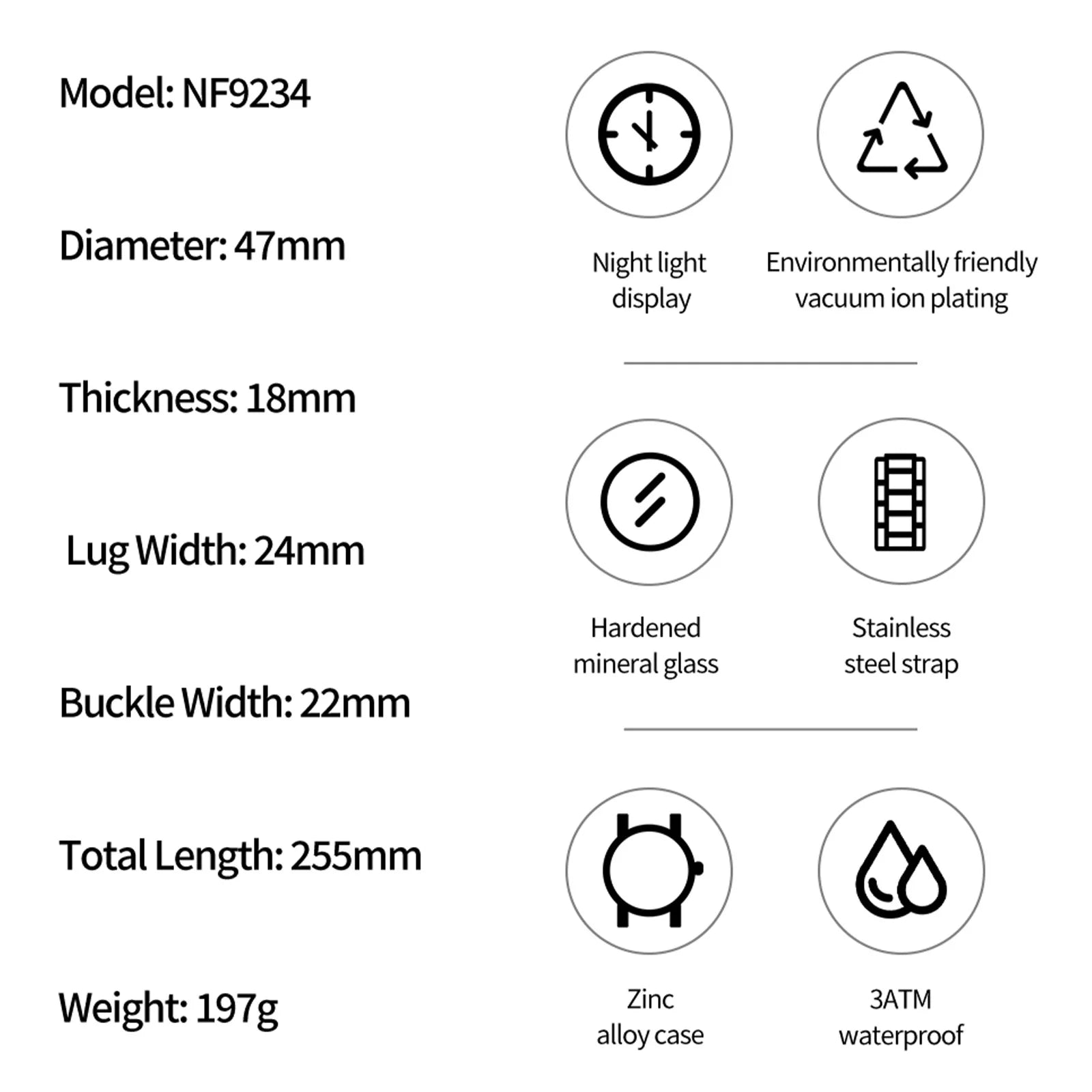 Gifts for Boyfriends NAVIFORCE Men's Silver Black Quartz Watch LCD Digital Waterproof  Wristwatch Male Luminous Hands Date Clock