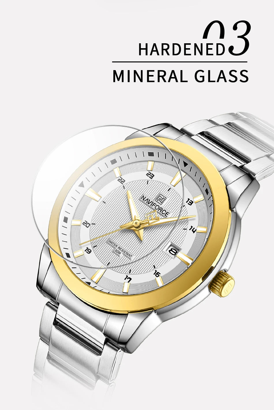 NAVIFORCE Brand New Fashion Casual Men Watch Stainless Steel Water Resistant Calendar Quartz Wristwatches Relogio Masculino 2023