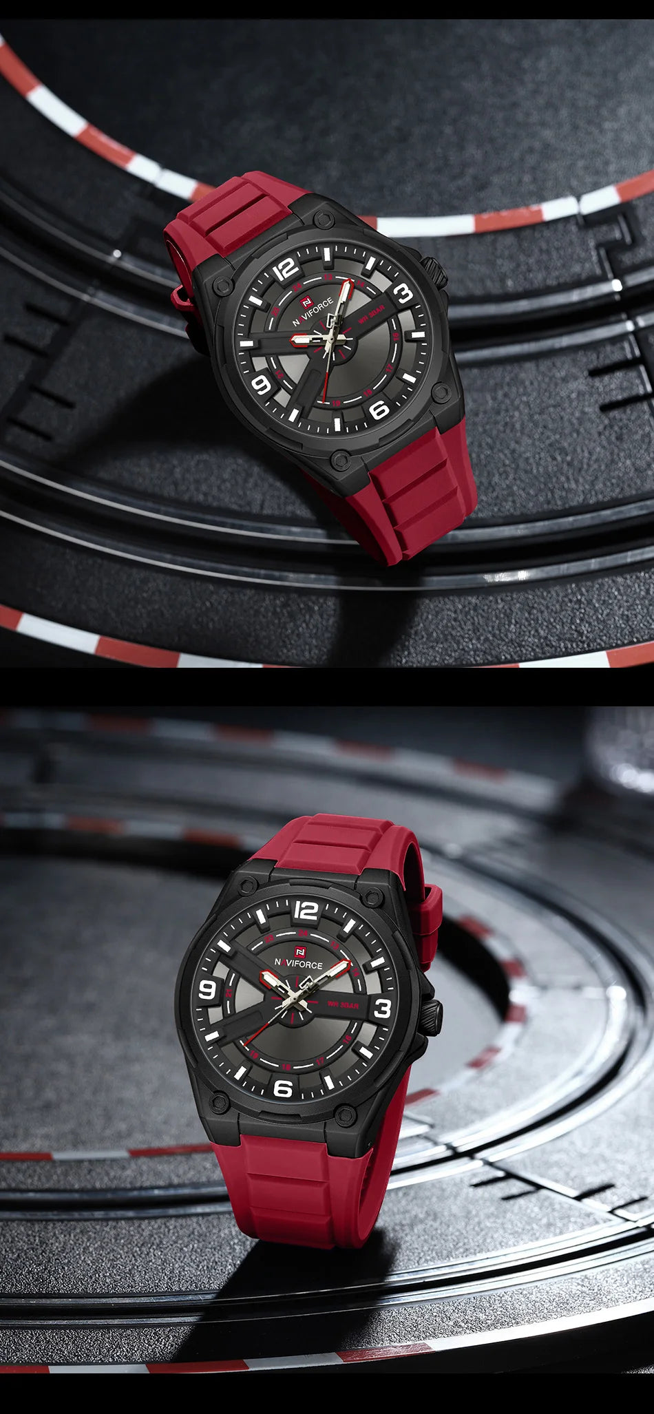 NAVIFORCE Vintage Men Watch Luxury Quartz Wristwatch Waterproof watches Fashion Style Retro Silicone Men Watch Relogio Masculino
