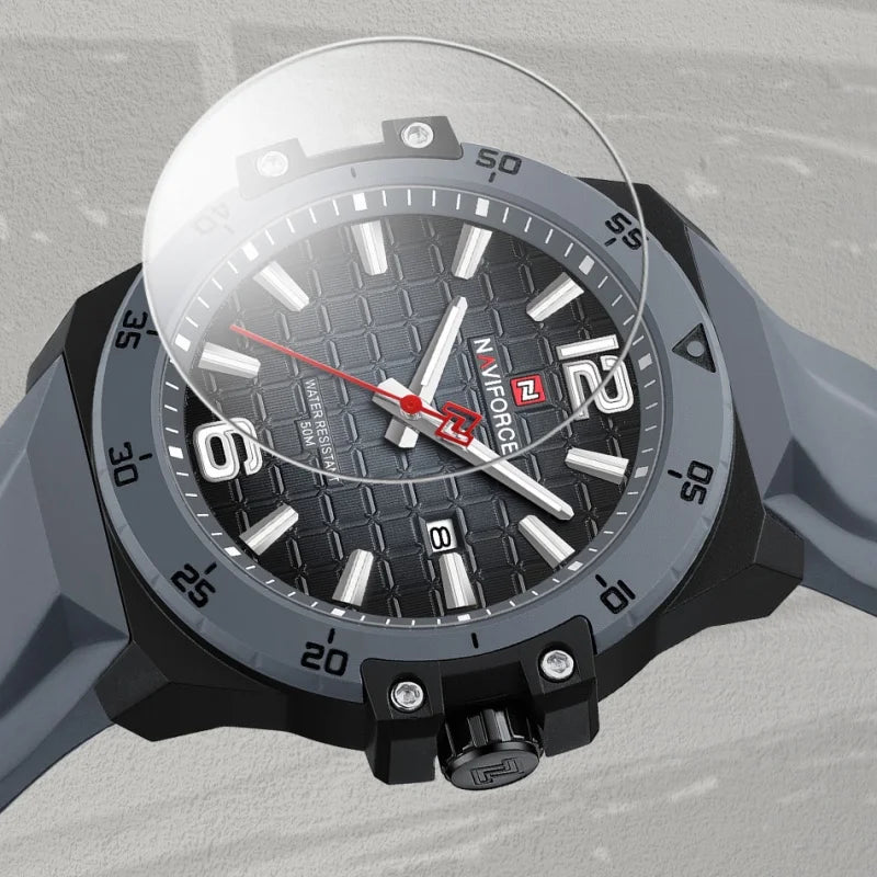 NAVIFORCE Brand 2025 Fashion Men's Watch Sport Military Calendar Quartz Wristwatches Male Luminous 5ATM Waterproof Male Clock