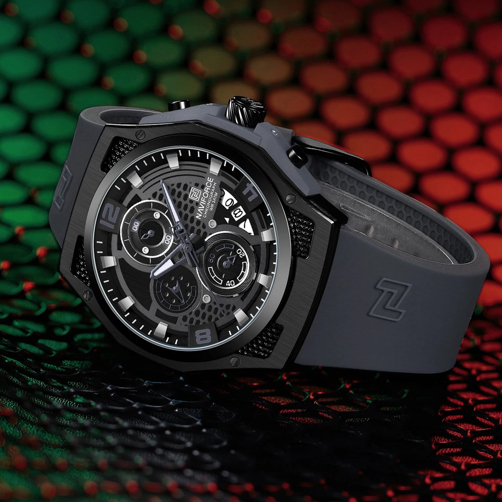 NAVIFORCE 2024 Larger Dial Men Military Watches Male High-end Quartz Calendar Fashion Design Wrist Watches PU Waterproof Clock