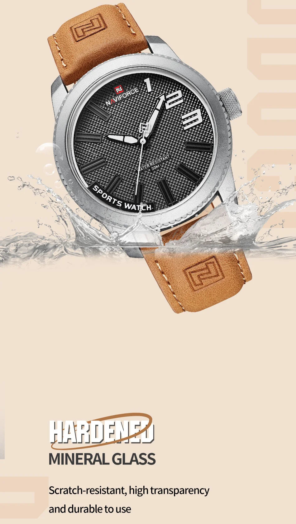 100% Original NAVIFORCE Watch For Men 2022 New Quartz Sport Waterproof Clock Fashion Luxury High Quality Male Leather Wrist Watc
