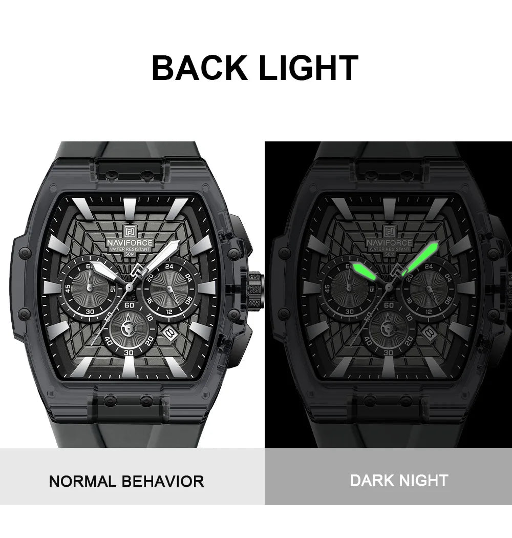 2026 New NAVIFORCE Mens Watches Top Brand Luxury Steel Mutifunction Chronograph Watch for Men Fashion Sports Quartz Men Clock