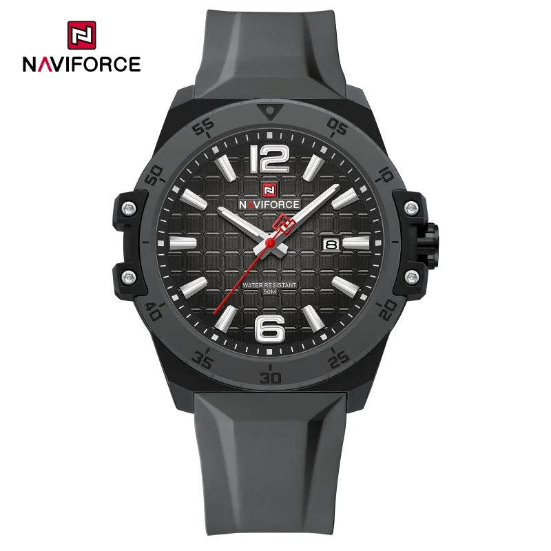 Original Brand NAVIFORCE Fashion Men's Watches Luxury Quartz Sport Silicone Band Wristwatch Waterproof Luminous Clock Male Gift