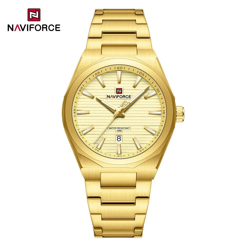 NAVIFORCE Fashion Waterproof Quartz Wristwatch Luminous Point Men Watch Date Display Sports Clock Man Watches Relogio Masculino
