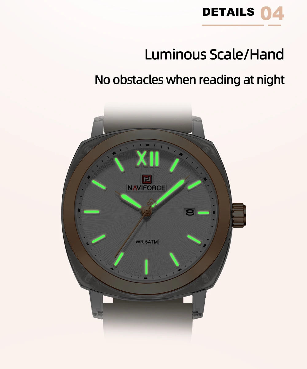 NAVIFORCE Leisure Sports Women's Watch Simple Elegant Waterproof Creative Women Minimalist Style Quartz Calendar ladies Watches
