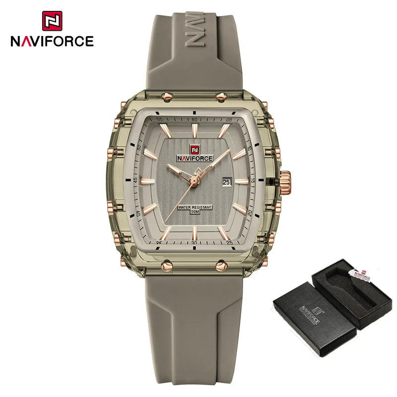 NAVIFORCE Women Watch Luxury Brand Fashion Simple Quartz Calendar Ladies Watch Waterproof Wristwatch Lady Clock Relogio Feminino