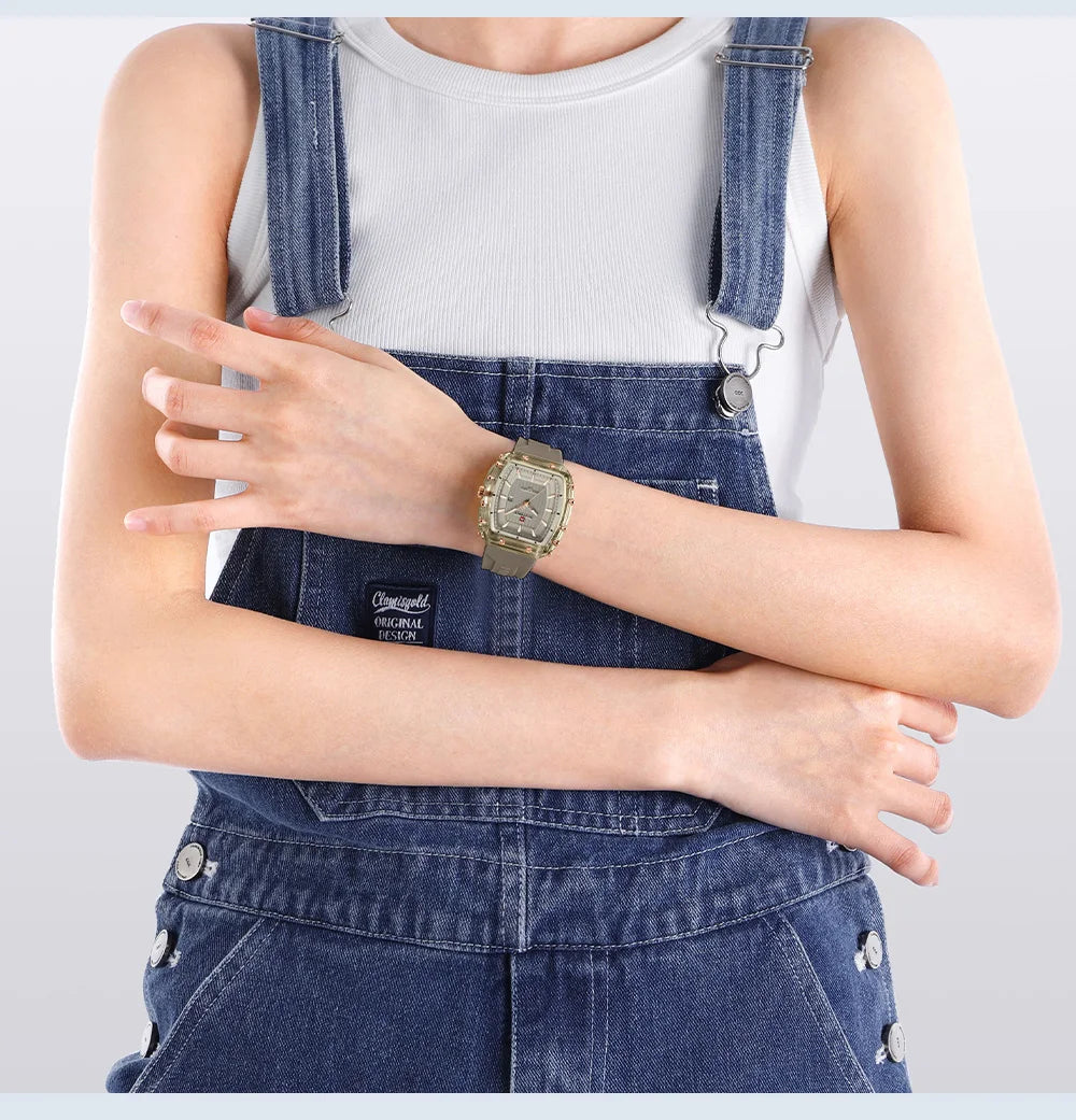 NAVIFORCE Ladies Wristwatches Fashion Comfortable Silicone Strap Date Women's Watches Quality Waterproof Female Luminous Clock