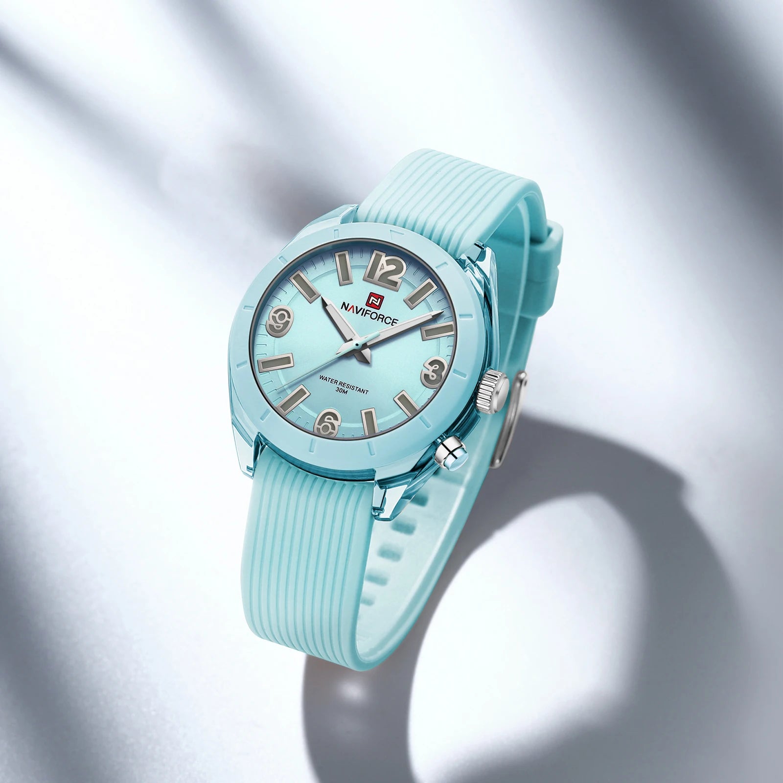 NAVIFORCE Women's Waterproof Watch Fashion Casual Luminous Display Quartz Wristwatch with Silicone Band Reloj Mujer High Quality