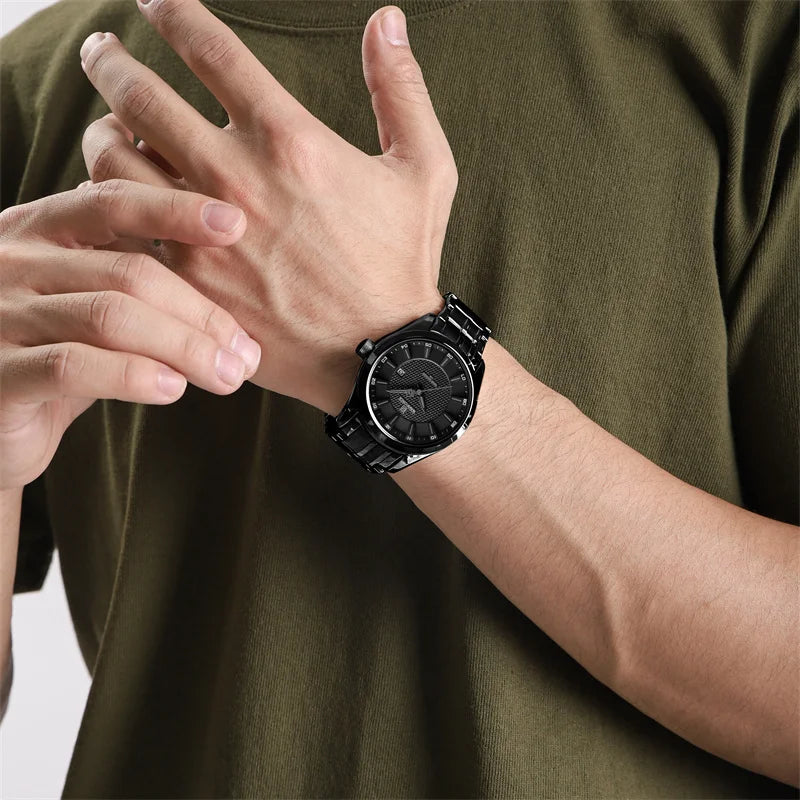 NAVIFORCE New Style Men's Quartz Business Watch Waterproof Sports Casual Stainless Steel Strap Men Date Clock Relogio Masculino