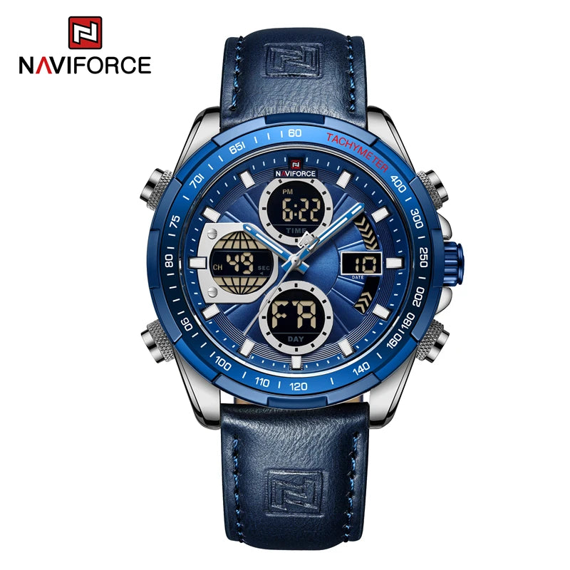 NAVIFORCE Military Watches for Men Luxury Sport Chronograph Alarm WristWatch Waterproof Quartz Big Clock Digital Male Watch