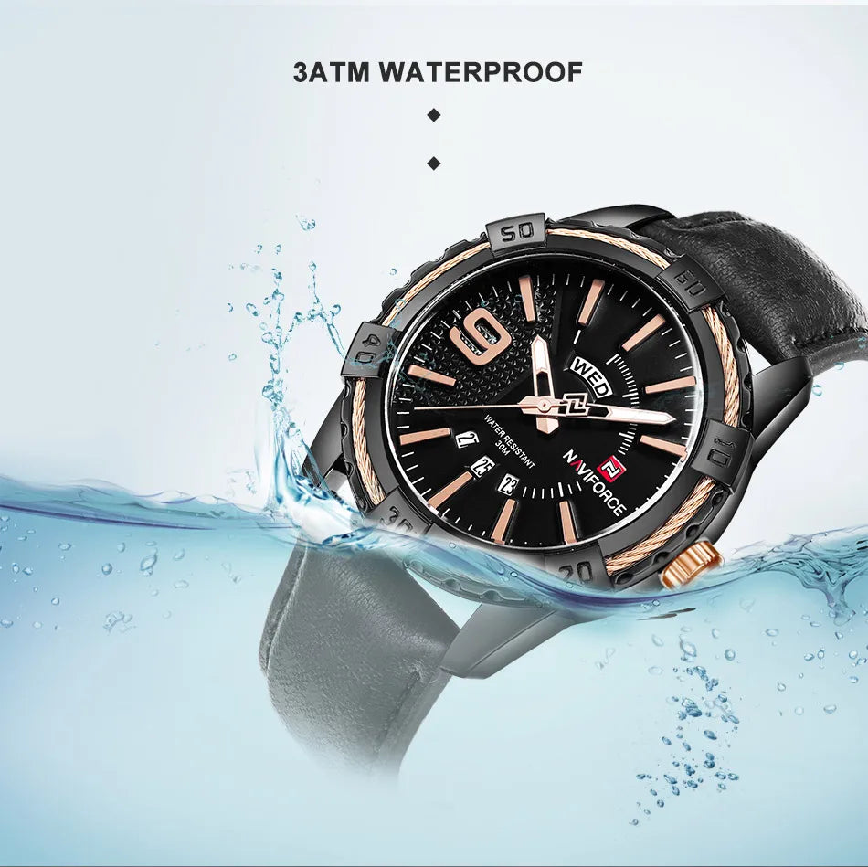 New NAVIFORCE Luxury Brand Men Fashion Watches Men's Waterproof Quartz Watch Male Clock With Box Set For Sale Relogio Masculino