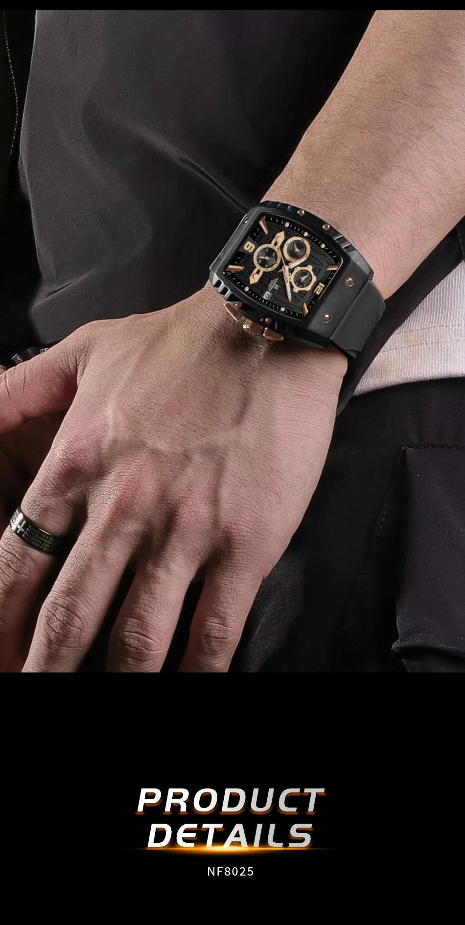 NAVIFORCE Brand New Design Men's Watches Silicone Band Military Quartz Wristwatches Fashion Waterproof Clock Relogio Masculino