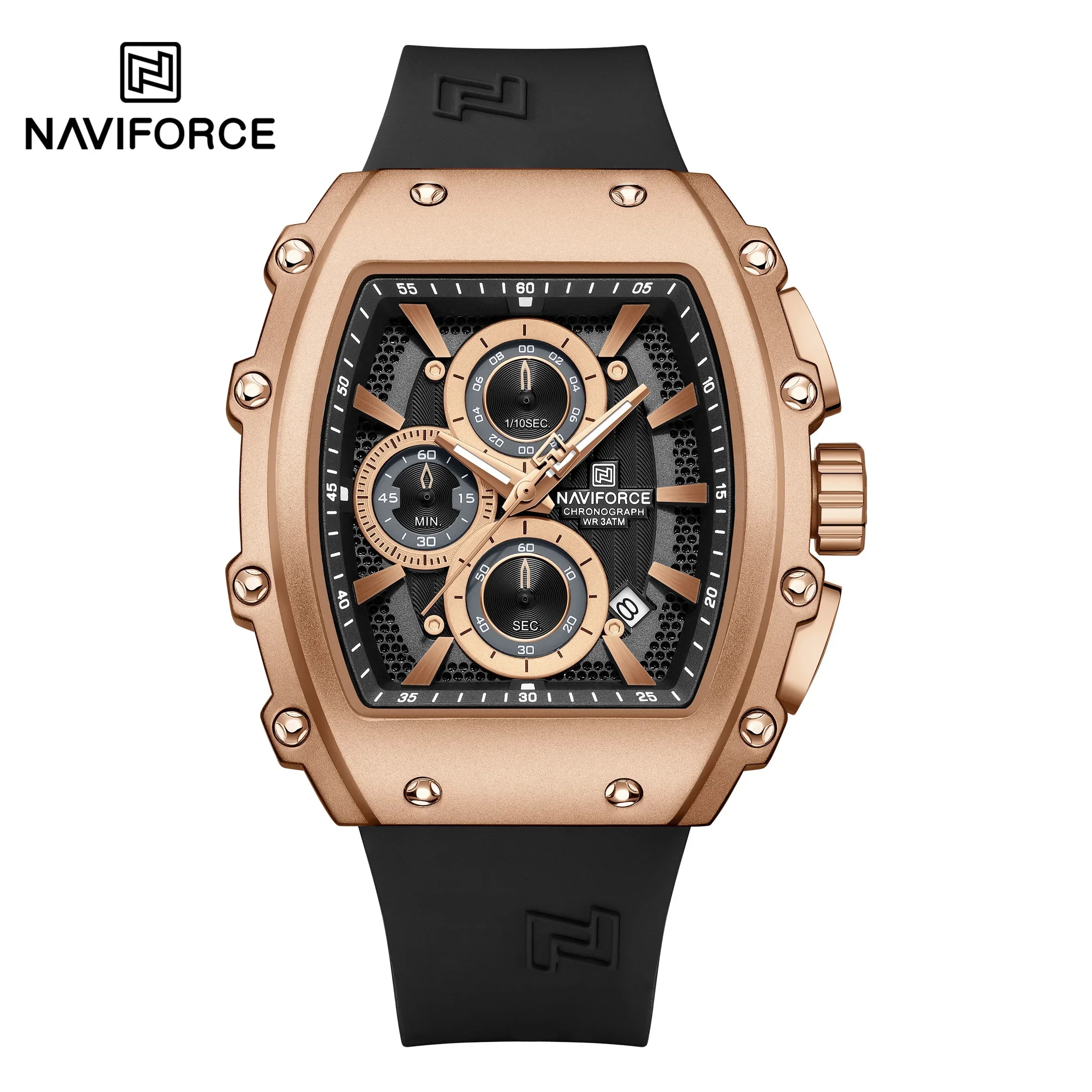 NAVIFORCE Luxury Men's Watch Quartz 30M Waterproof Chronograph Bucket with Night Light Display Sports Business Relogio Masculino