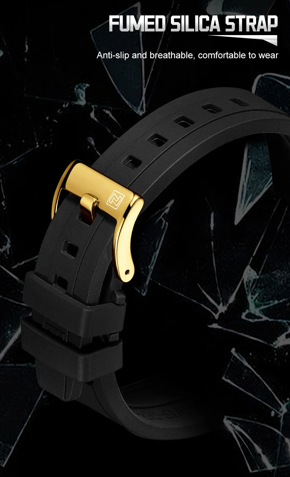 NAVIFORCE Brand Fashion Luxury Watch For Men Waterproof Chronograph Clock Business Casual Silicone Strap Wristwatches 2024 New