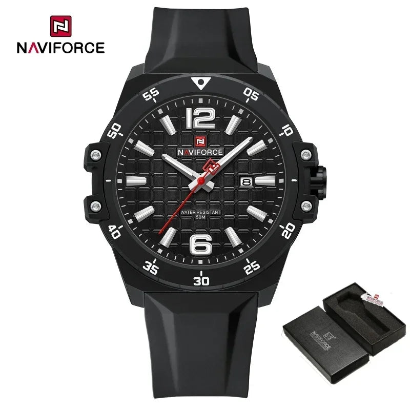 NAVIFORCE Brand 2025 Fashion Men's Watch Sport Military Calendar Quartz Wristwatches Male Luminous 5ATM Waterproof Male Clock