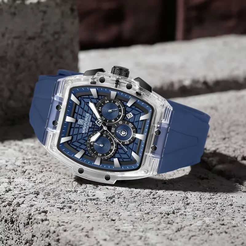 NAVIFORCE Top Brand Watches Men Quartz 5ATM Waterproof Date Luminous Clocks Trendy Sport Outdoor Chronograph Wristwatch for Male