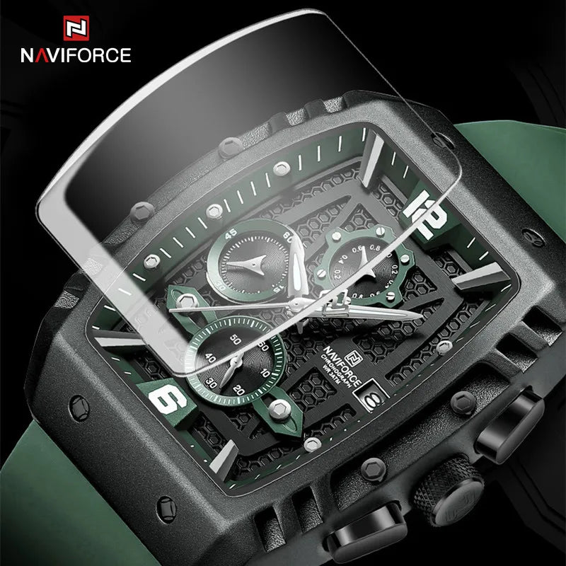 NAVIFORCE Brand 2023 New Men's Watches Luxury Silicone Strap Casual Quartz Wristwatches Sport Waterproof Clock Relogio Masculino