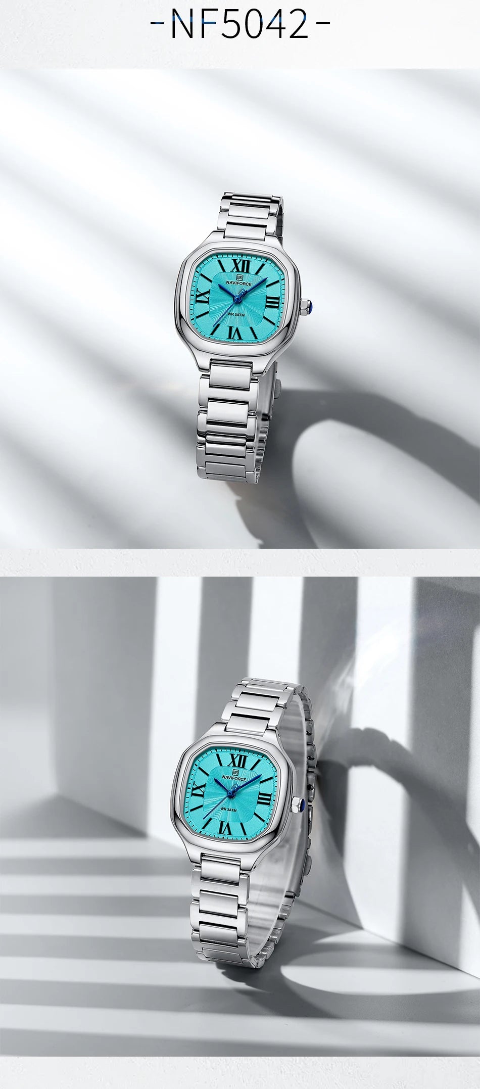 NAVIFORCE Women's Casual Watch Stainless Steel Bracelet Fashion Business Waterproof Quartz Wristwatches Ladies' Relogio Feminino