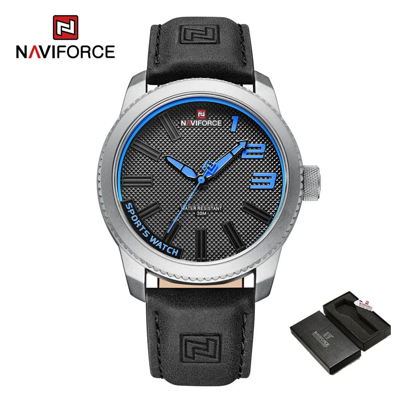 NAVOFORCE 2022 New Watch Men Leather Men's Casual Business Male Watch Waterproof Sport Wristwatch Hot Sale Relogio Masculino