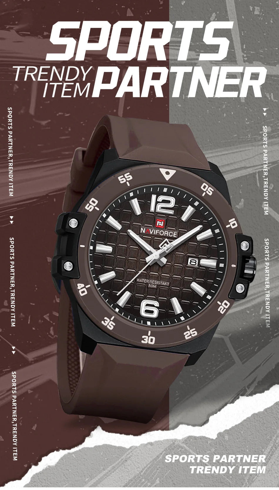 NAVIFORCE Brand New Men's Luxury Watches High Quality Business Quartz Wristwatch Auto Date Waterproof Clock Relogio Masculino