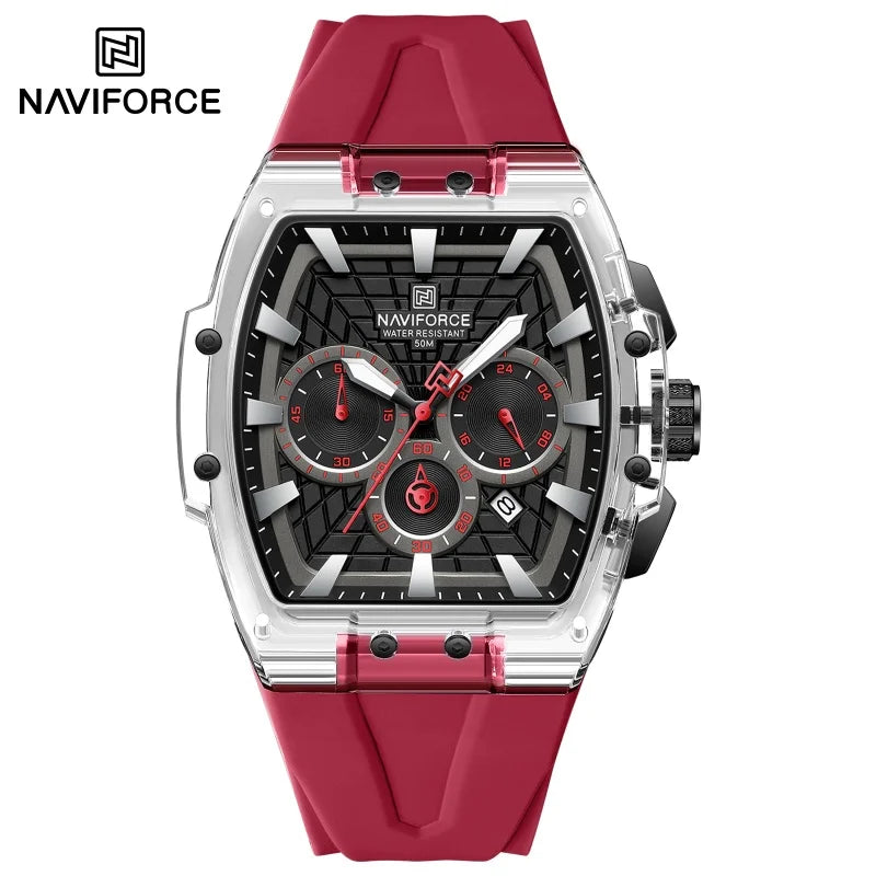 NAVIFORCE Top Brand Watches Men Quartz 5ATM Waterproof Date Luminous Clocks Trendy Sport Outdoor Chronograph Wristwatch for Male
