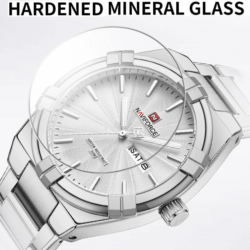 2023 Top Brand NAVIFORCE Men's Watches Fashion Casual Quartz Wristwatch Stainless Steel Waterproof Clock Relogio Masculino