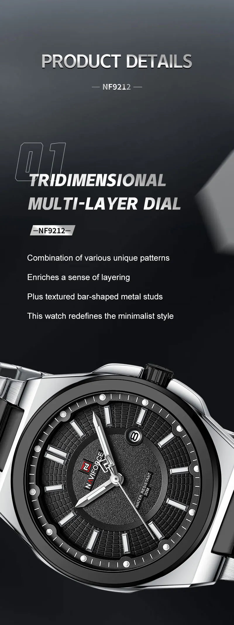 Top Brand NAVIFORCE Men Quartz Watch Stainless Steel Band Casual Sport Male WristWatch Luminous Hot Sale Relogio Masculino