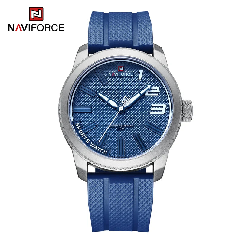 NAVIFORCE Luxury Silicone Strap Mens Watches Waterproof Sport Quartz Military Watch Men Clock Relogio Masculino 2022 New Arrival