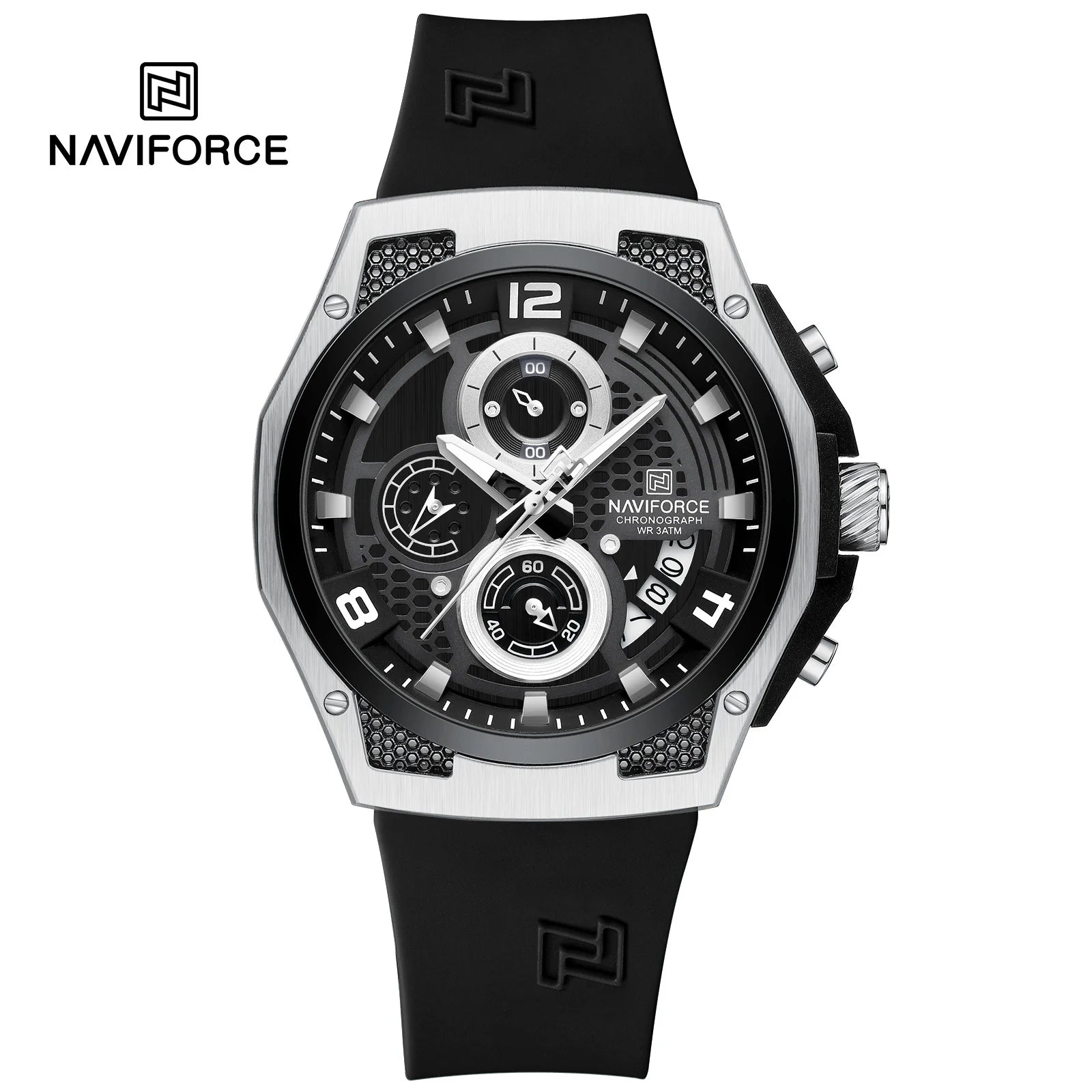 NAVIFORCE 2024 Larger Dial Men Military Watches Male High-end Quartz Calendar Fashion Design Wrist Watches PU Waterproof Clock