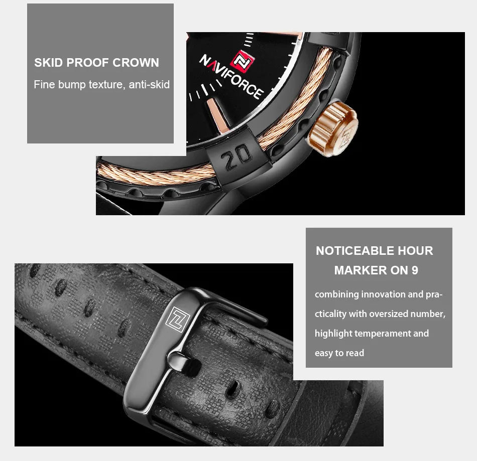 New NAVIFORCE Luxury Brand Men Fashion Watches Men's Waterproof Quartz Watch Male Clock With Box Set For Sale Relogio Masculino
