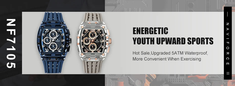 NAVIFORCE Man Watch Stainless Steel Sport Military Wristwatch Luxury Men Watches Luminous Waterproof Chronograph Quartz  Gifts