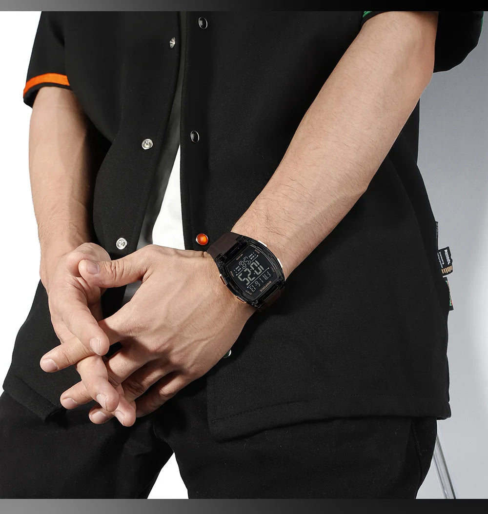 NAVIFORCE Men's Watch Alloy Dial Analog LCD Digital Display Sport Waterproof Quartz Wristwatch Date Chronograph Luminous Clock