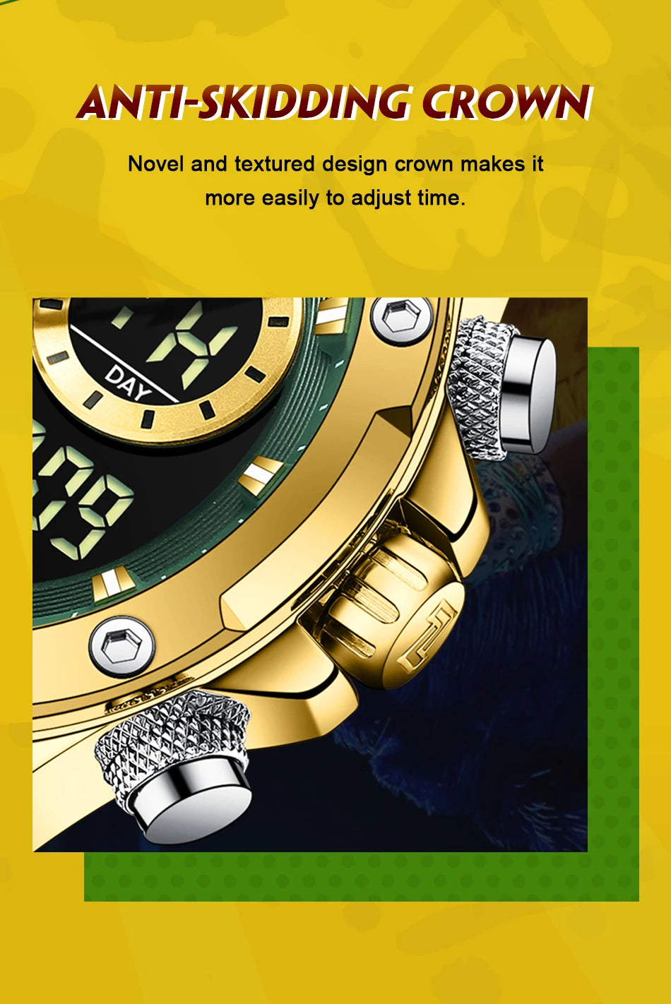 NAVIFORC Casual Sport Chronograph Men's Watch Genuine Leather Band Wristwatch Quartz Clock Luminous Display Relogio Masculino