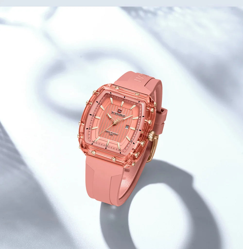 NAVIFORCE Women Watch Luxury Brand Fashion Simple Quartz Calendar Ladies Watch Waterproof Wristwatch Lady Clock Relogio Feminino